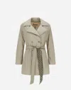 Herno Trench Coat In Ecoage And Monogram Lurex In Chantilly