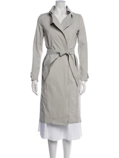 Pre-owned Herno Trench Coat In Neutrals