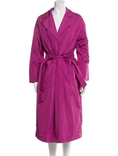 Pre-owned Herno Trench Coat In Purple