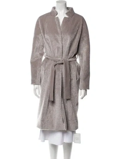 Pre-owned Herno Trench Coat W/ Tags In Purple