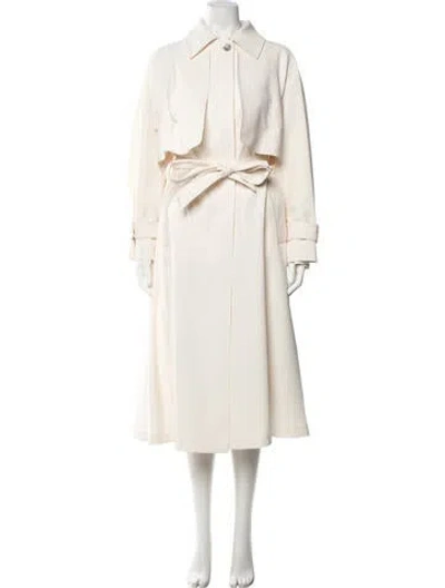 Pre-owned Herno Trench Coat W/ Tags In White