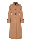Herno Long Trench Coat In Waterproof Goretex Fabric In Brown
