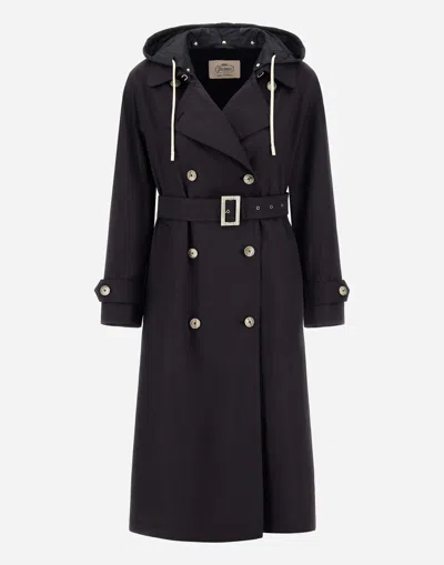 Herno Trenchcoat Aus Dean Und New Techno Taft In Black