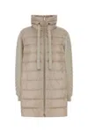 Herno Tricot Down Jacket In Brown