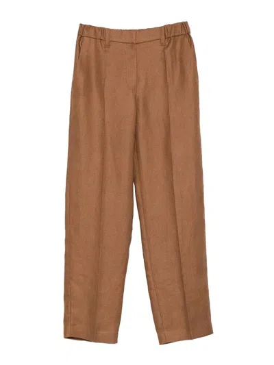 Herno Tropical Wool Hd Trousers In Brown