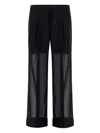 Herno Semi-sheer Mesh Straight-leg Trousers