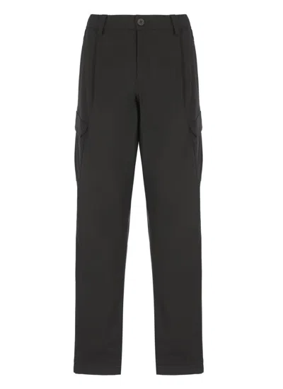 Herno Tech Fabric Cargo Pants In Gray