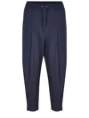 Herno Pleated Drawstring Pants In Blue