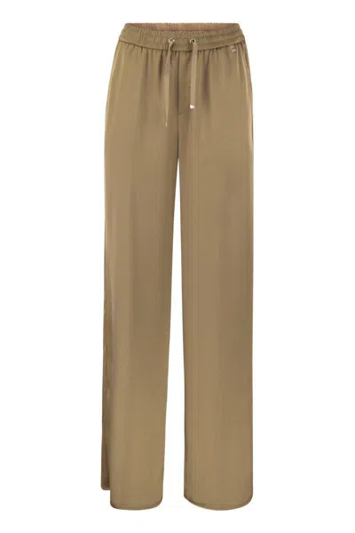 Herno Satin Pants In Beige