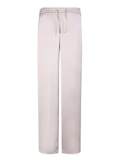 Herno Beige Satin Trousers In Neutrals