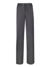 Herno Resort Trousers In Melange Fabric In Black