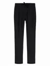 Herno Drawstring Waist Pleated Trousers In Black