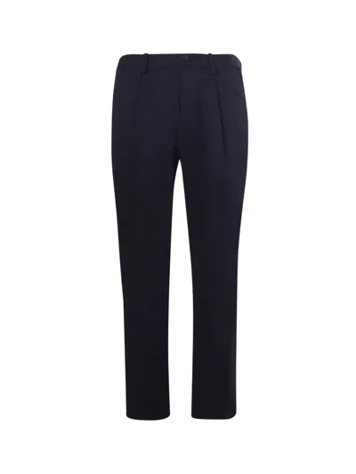 Herno Trousers Black In Blue