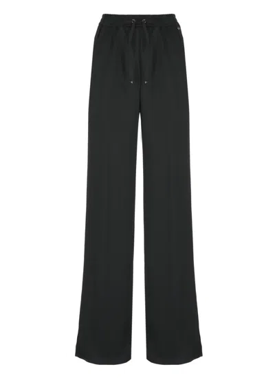 Herno Satin Pants In Black