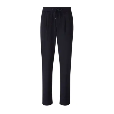 Herno Drawstring Pleated Trousers In Blue