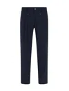 Herno Resort Trousers In Light Nylon Stretch In Blue