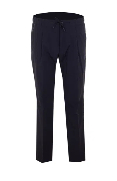 Herno Regular Fit Polyamide-blend Elastic Pants In Black