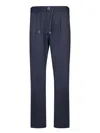 Herno Drawstring Jersey Trousers In Blue