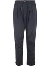 Herno Pleat-detailing Straight-leg Trousers In Blue