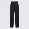 Herno High-waisted Straight Leg Trousers With Back Pockets In Black