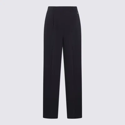 HERNO TROUSERS BLUE AND GREEN