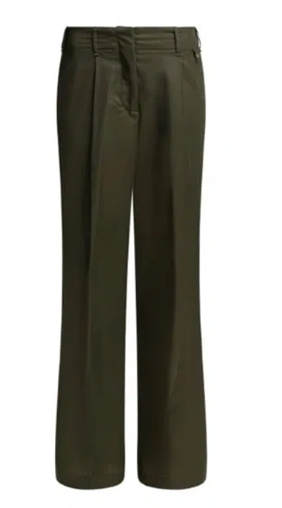 Herno Trousers Blue And Green