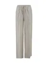 Herno Trousers With Hanging Hook Print In Brown