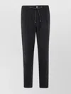 Herno Trousers Crepe Elasticated Waist In Blue