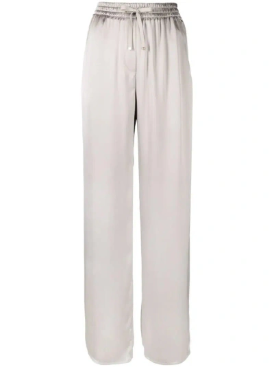 Herno Trousers In Casual Satin In Grey