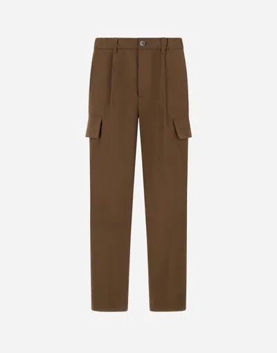 Herno Trousers In Compact Light Nylon In Brown