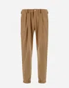 Herno Trousers In Crepe Fluid In Camel