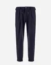 Herno Drawstring Jersey Trousers In Navy Blue