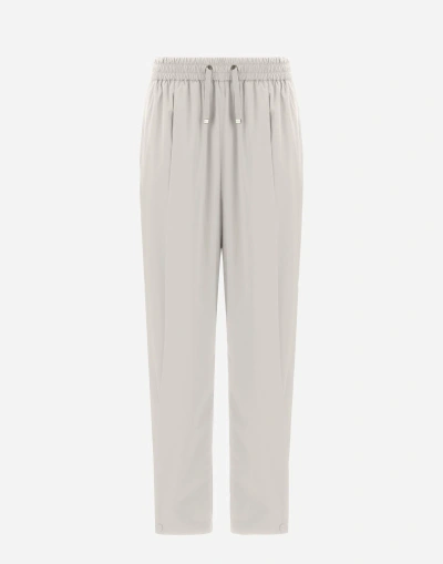 Herno Trousers In Light Nylon Stretch In Chantilly