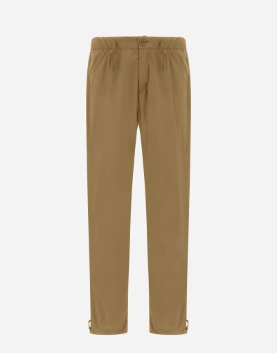 Herno Trousers In Light Nylon Stretch In Copper