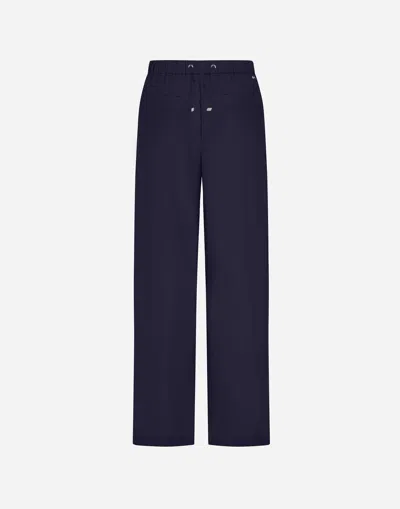 Herno Trousers In Light Stretch Nylon In Blue
