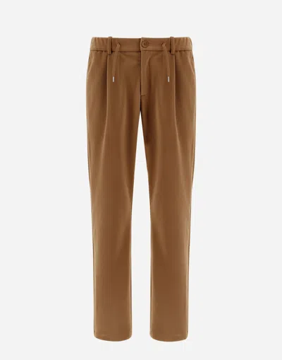 Herno Trousers In Linen Velvet