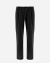Herno Trousers In Linen Velvet In Grey