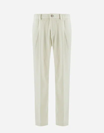 Herno Trousers In Luxury Velvet In Natural