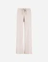Herno Trousers In Ribbed Wool Cashmere In Chantilly