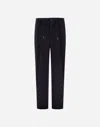 Herno Trousers In Stretch Tech Woven In Blu Navy