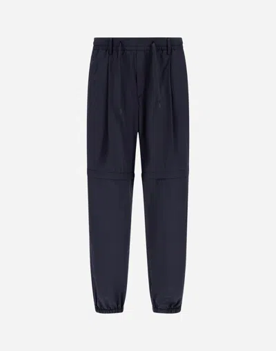 Herno Trousers In Ultralight Crease In Blue
