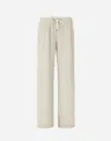 Herno Trousers In Wrinkled Effect In Chantilly