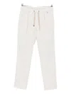 Herno Women Bright Corduroy Resort Trousers In White