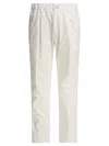 Herno Tailored White Trousers With Polished Finish In White
