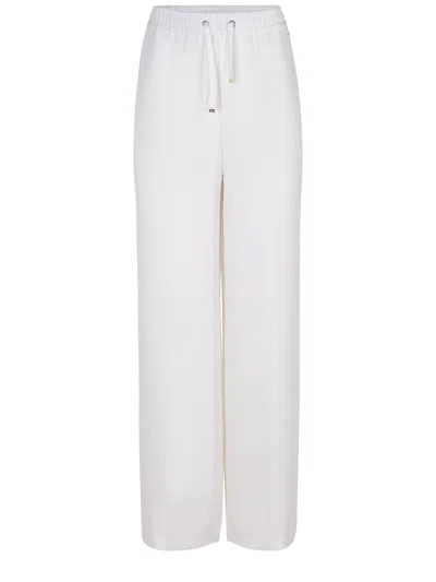 Herno Resort Trousers In Cotton Feel With Drawstring In Brown