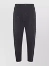 Herno Trousers With Back Pockets And Button Detail In Blue