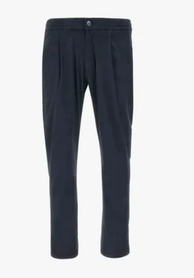 Herno Pleated-detail Trousers In Blue