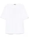 Herno Round Neck T-shirt With Snap Button Details In Blue