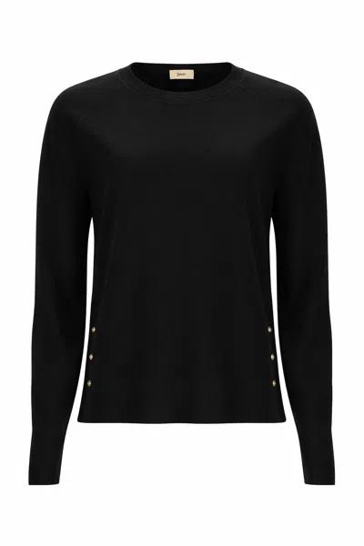 Herno T-shirt Con Bottoni In Black