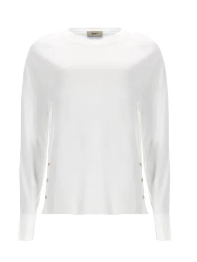 Herno T-shirt Con Bottoni In Transparent